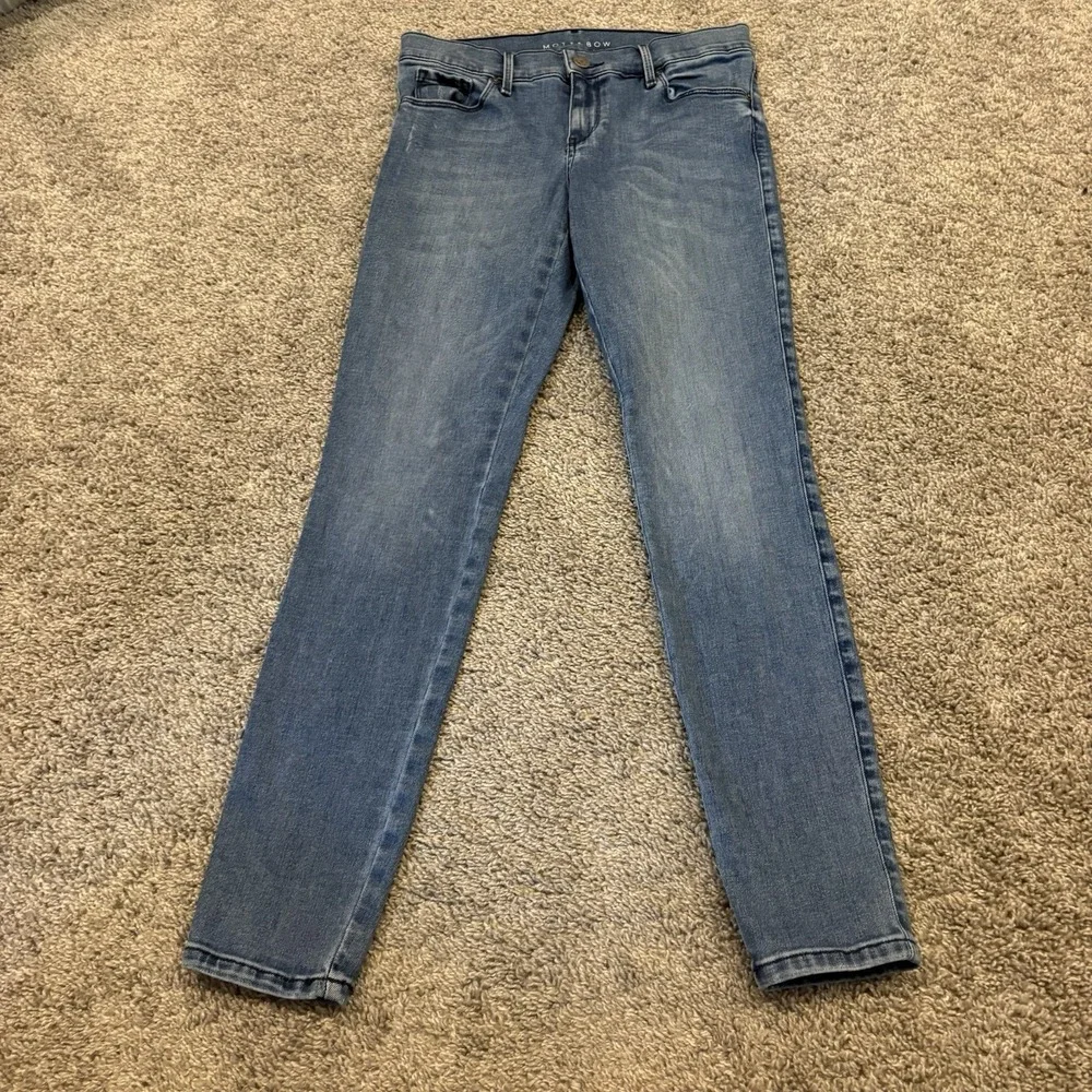Mott & Bow Jeans Womens 26x28 Fits 28x28 Light Mid-Rise Skinny Stretch Denim